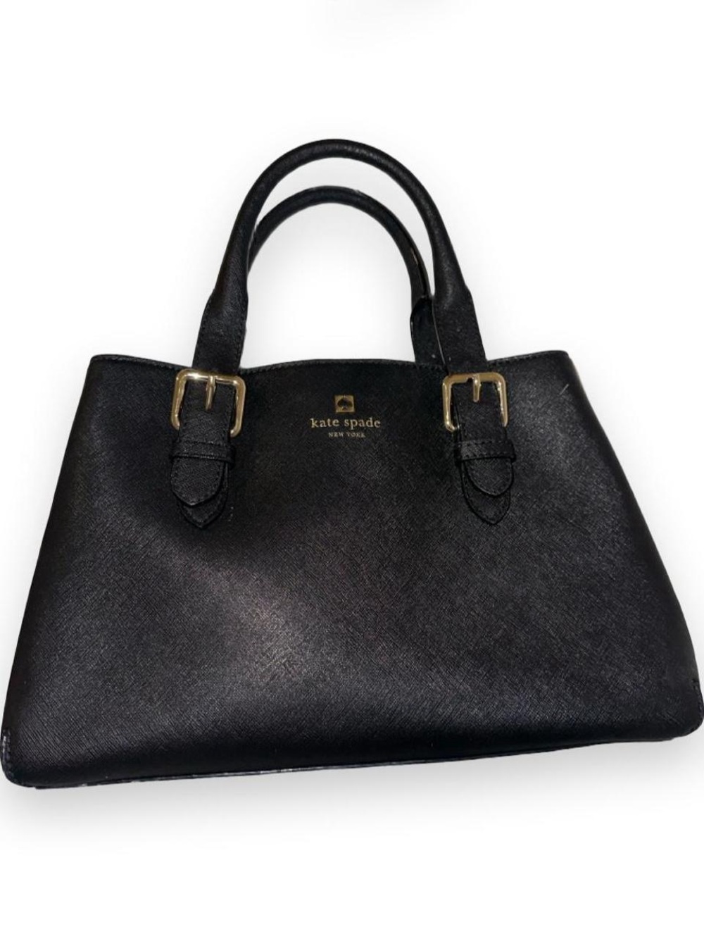 kate spade Black Convertible Satchel with Gold Hardware